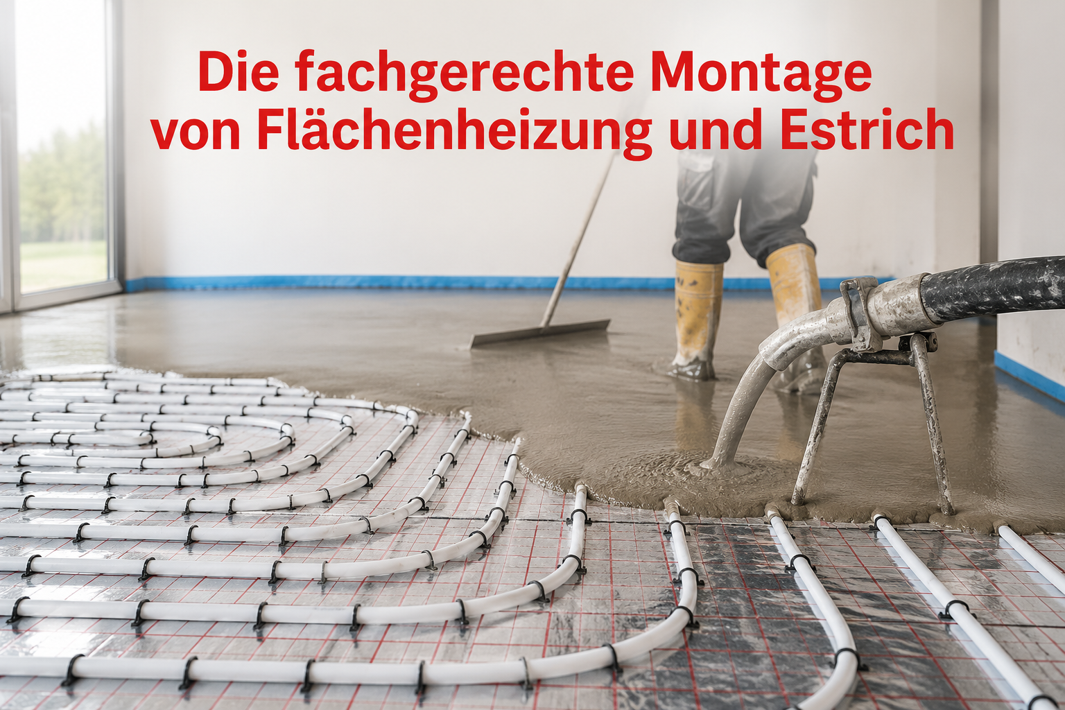 Die fachgerechte Montage von Flächenheizung und Estrich