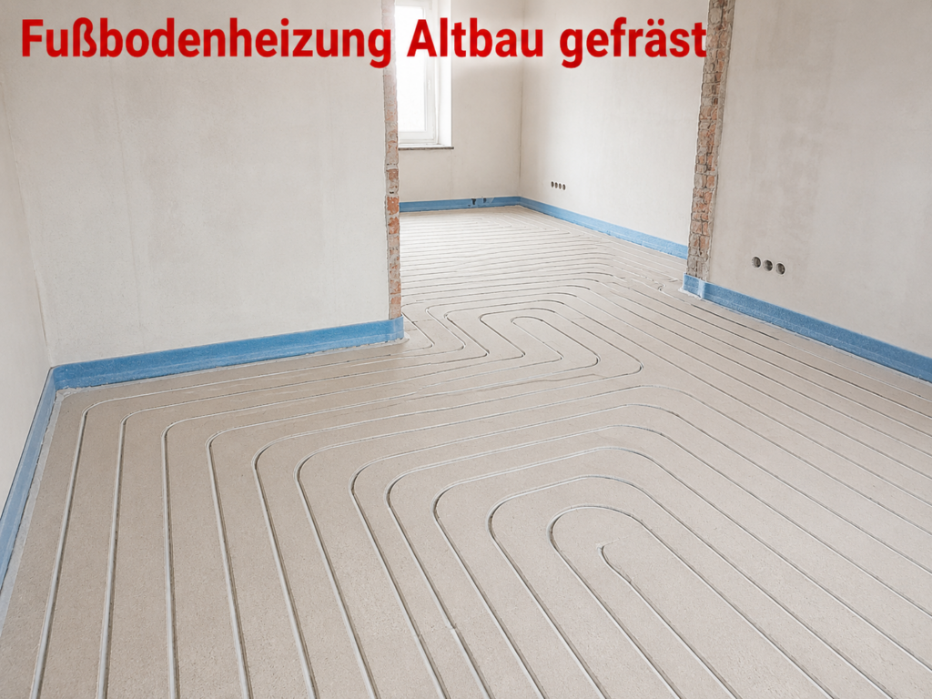 Fußbodenheizung Altbau gefräst